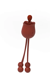 Pulsing Suction Rose Stimulator With Vibrating Beads